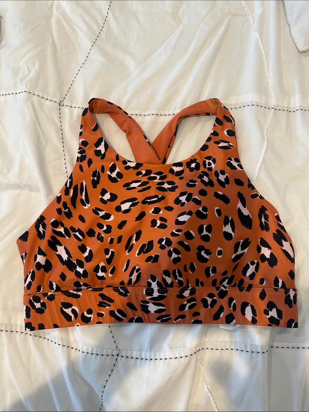 Fabletics Women's Leopard Print Sports Bra Size XL